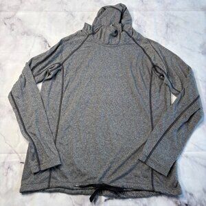 Under Armour Heat Gear Long Sleeve Shirt Top Womens Medium Gray Loose L28